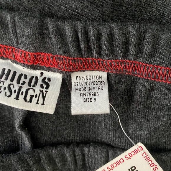 Chico's Design Charcoal Gray Pull On Pants Size 3 US Size 16 XL NEW - Picture 8 of 9
